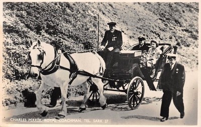 POSTKARTE SARK CHARLIE PERREE ROYAL COACHMAN ANIMIERTE SZENE RPPC