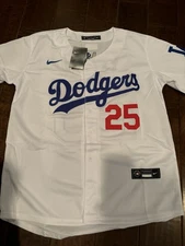 Tommy Edman Adult White Dodgers Jersey Size Large 