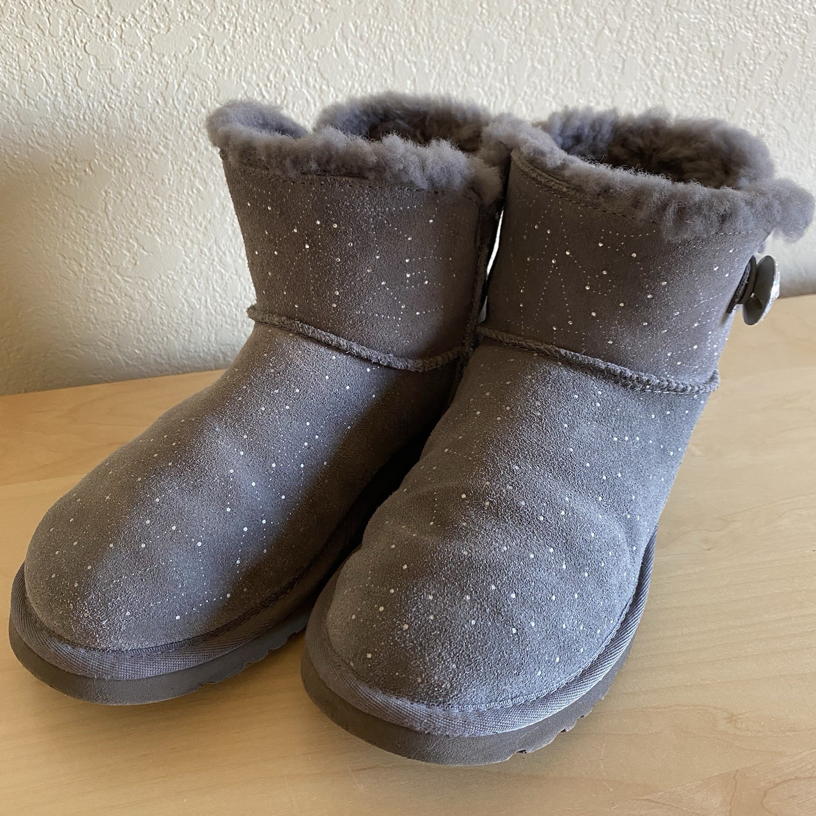 UGG GRAY MINI BAILEY BUTTON CONSTELLATION BOOTS, … - image 2