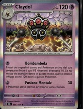 Carta Pokemon Claydol rara SV03 fiamme ossidiana 095/197 Psychic Holo