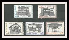 GREECE 1975 POPULAR ARCHITECTURE COMPLETE SET OF 5  MLH