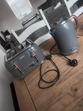 Grey Breville Kettle and 4 Slice Toaster