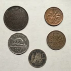 Canadian Coins Lot of 5 - 1899 Penny - 1949 Silver 10 cent and More