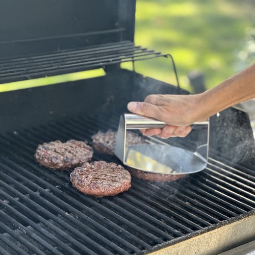 Burger Smasher, Stainless Steel, 6" - Picture 2 of 5