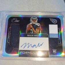 2022 Malik Willis Panini Formula One Dual Patch RPA Auto 2/75 ON CARD Jersey# 🤯