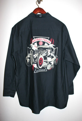 Mens Timeless Clothing Red Kap HotRod Freak King Kerosin Rockabilly Shirt XXL 2X