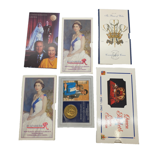 6 Royal Crown Packs Münzen ( 13 Münzen ) Prince of Wales Diana QEII Goldene Hochzeit - Bild 1 von 19