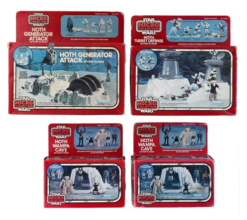 1982 Kenner Star Wars Micro Collection Hoth Playsets Lot of 4 Opened