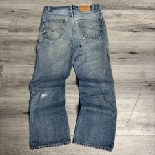 VTG 90s Levi’s 517 Distressed Bootcut Denim Jeans 00517-0217 Size 34x30