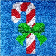 Numptain Latch Hook Kits for Adults,DIY Rug Crafts Christmas Onesize, Candy