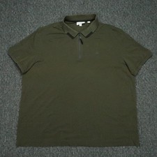 Lacoste Shirt Mens 3XL Green Quarter Zip Golf Tennis Polo Short Sleeve