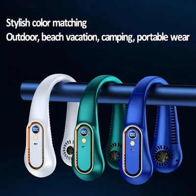 Halsventilator Bladeless Mini USB wiederaufladbar Digitalanzeige