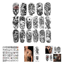 Casino Temporary Tattoos 77 Sheets Waterproof Fake Body Stickers for Adults Kids