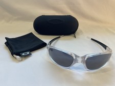 Oakley Straight Jacket Matte Clear Sunglasses - Black Iridium - READ DESC