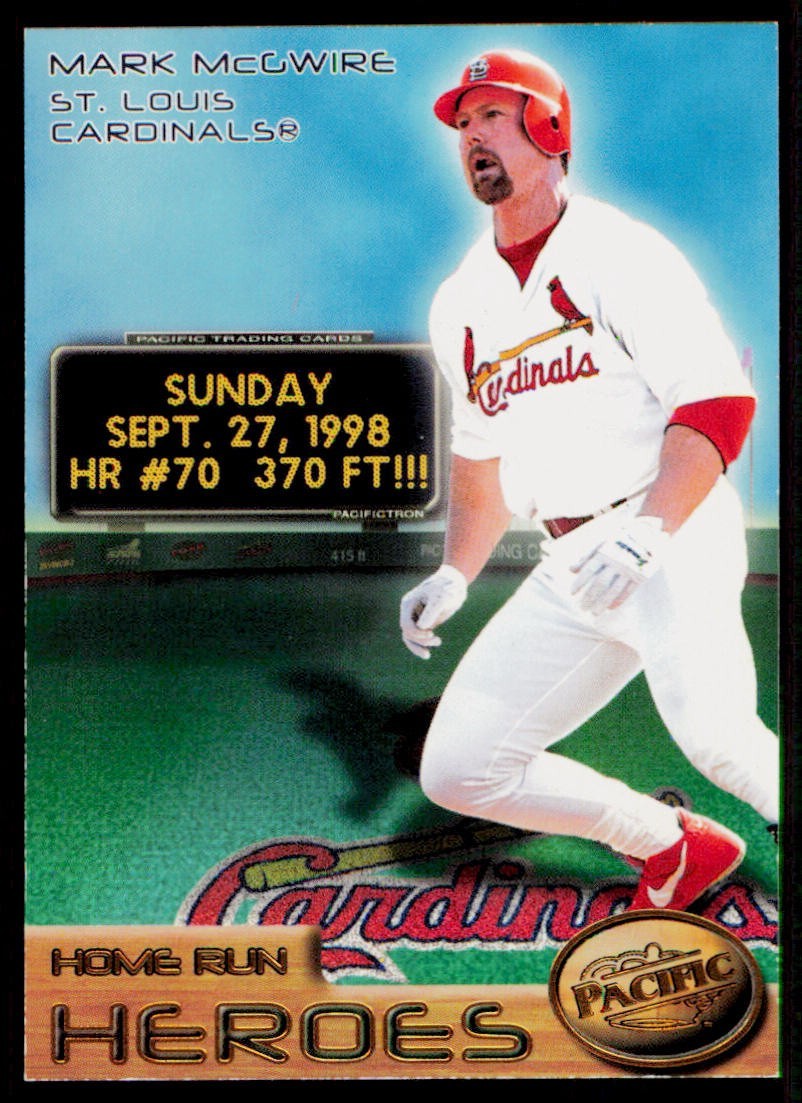 1998 Pacific Home Run Heroes #1 Mark McGwire St. Louis Cardinals