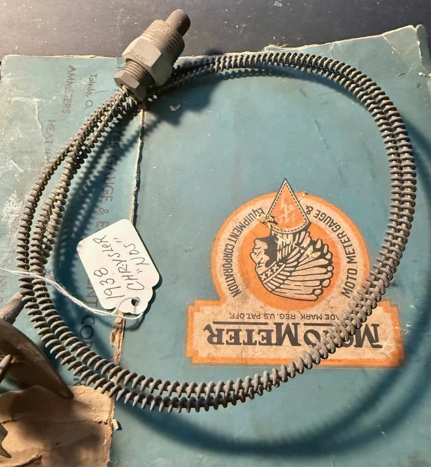 "NOS" 1938 CHRYSLER WATER TEMPERATURE GAUGE 38 CHRYCO MOPAR CIRCA 30S - Image 4 of 4