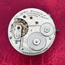 Vintage 1886 Waltham 16s/15j Model 1872 Riverside Hunter Pocket Watch Movement