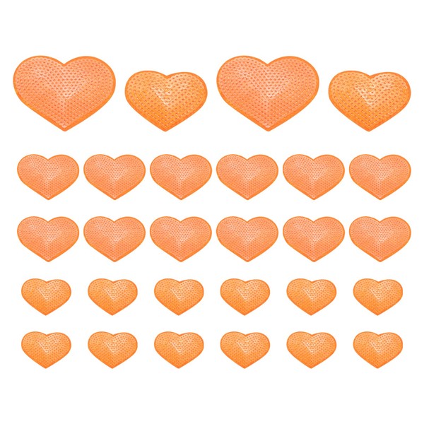 AufnäHer Zum AufbüGeln Mit Pailletten 28 StüCk, Applikation Zum AufnäHen, Orange-image