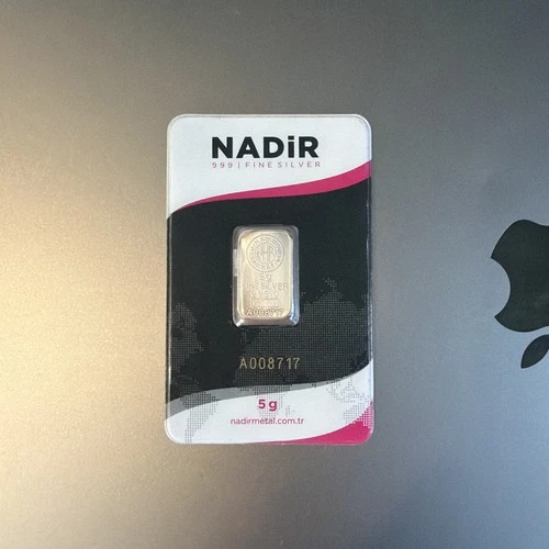 5g Nadir Silver Bar 999 Fine Bullion - In Original Packaging