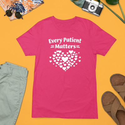 Every Patient Matters Herz T-Shirt Krankenschwester Medizin Gesundheitswesen Arbeiter Geschenk