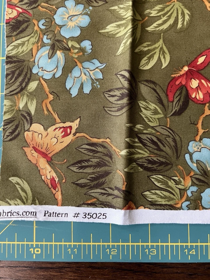 MODA  April Cornell Fabrics Sonnet, Butterfly -Half Yard, Fat Quarter   VTG - Image 2 of 4