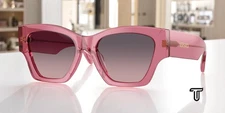 VERSACE VE4492U 551646 Transparent Pink Pink Gradient Grey 53mm Women Sunglasses