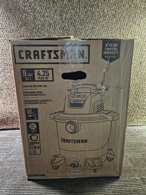 #ad CRAFTSMAN CMXEVBE17590 9 gal Corded Wet Dry Vacuum 8.3 amps 120 V 4.25 HP $86.66