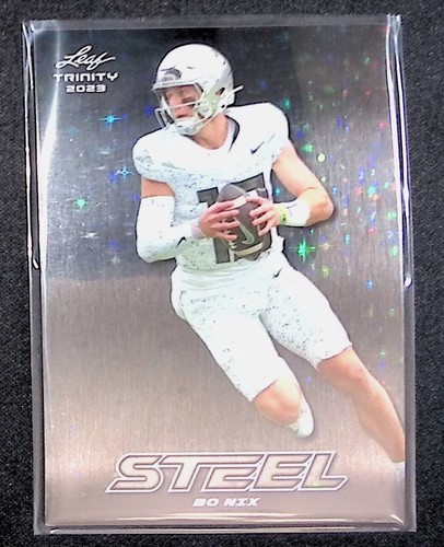 BO NIX 2023 Leaf Trinity STEEL Stars and Dots RC Rookie #S-12 Broncos - Picture 1 of 2