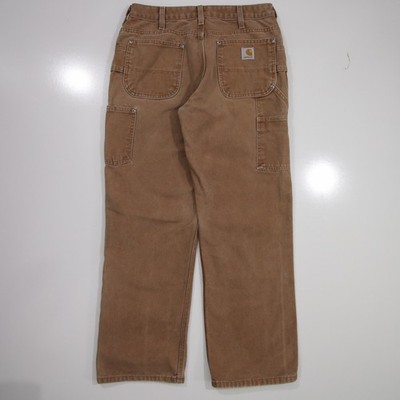 Carhartt WB136 BRN Double Knee Work Pants Women's 8x30 (Fits 30x29