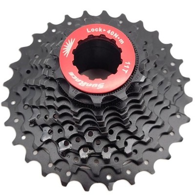 Sunrace CSRX0 TAS 10-Speed 11-28T Bike Cassette Black Chrome fits Shimano SRAM