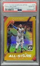 2017 Donruss Optic Paul Millsap Gold Prizm #24 /10 - PSA 10 Gem Mint Hawks