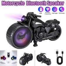 NEW Motorcycle Portable Bluetooth Speaker w/ LED Lights FM Radio TF/USB  TWS