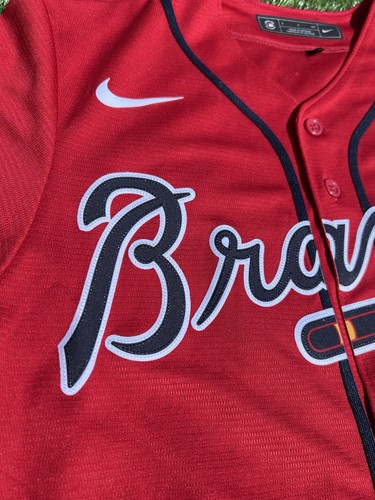 Men’s Medium Nike Atlanta Braves Blank Official Replica Alternate Jersey No Tags - Picture 5 of 12