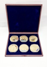 6 x vergoldete Sammlermedaillen  Serie &bdquo;Gigant Medaillen 20 Jahre ,, Neu