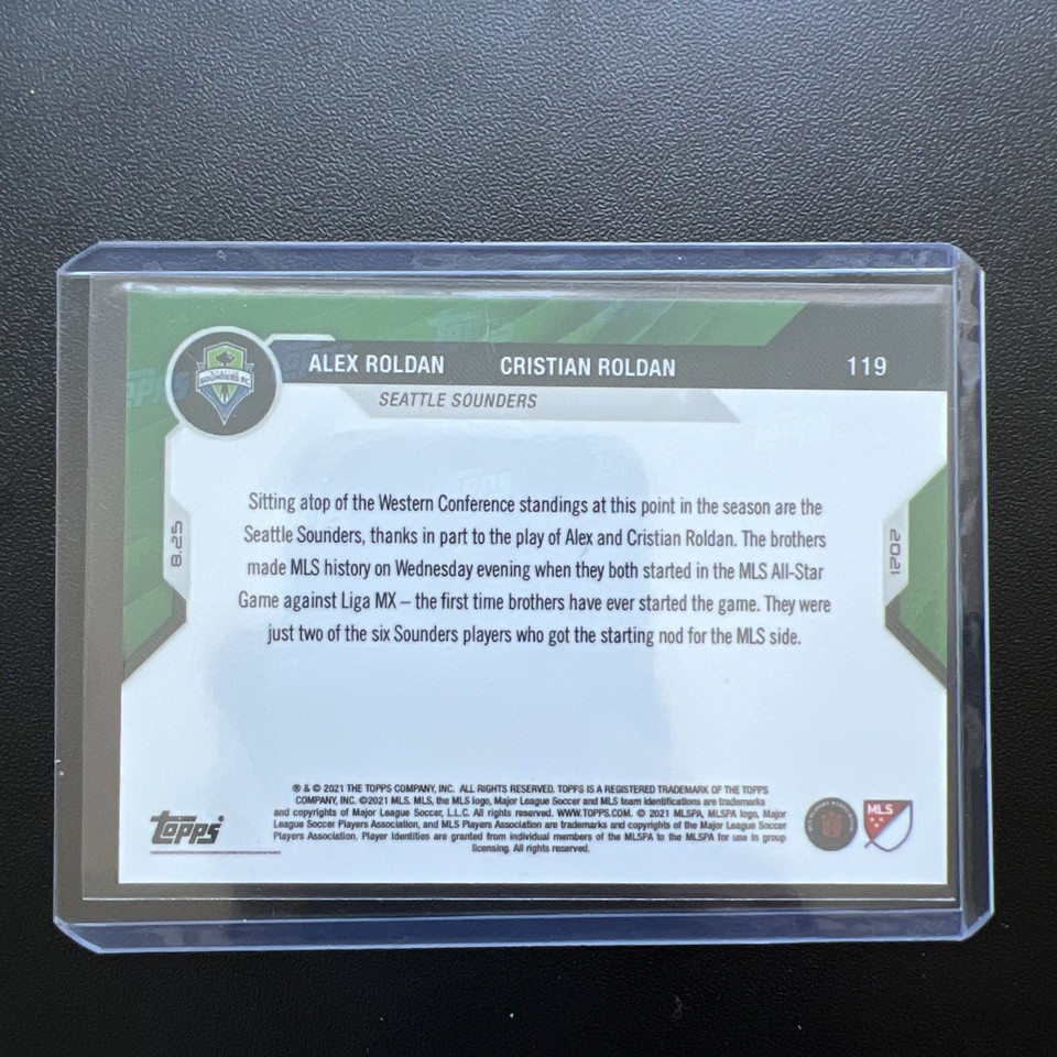 2021 Topps Now Mls 119 Alex Roldan Cristian Roldan Seattle Sounders Fc 