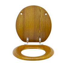 Glacier Bay OAK VENEER TOILET SEAT Round 16.5  Seat 1001 574 975 NEW IN BOX 