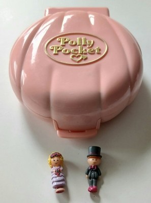 1 Polly Pocket mini Nancy's Wedding Day +2 Figuren Hochzeits Dose Bluebird 1989