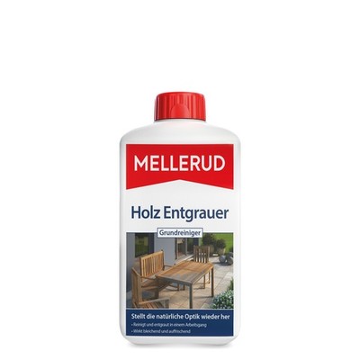 MELLERUD Holz Entgrauer Grundreiniger |1 l| Entfernt Grauschleier & reingt Holz