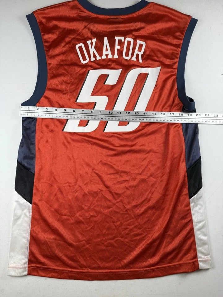 Camiseta deportiva vintage Reebok Charlotte Bobcats Emeka Okafor #50 NBA visitante para hombre talla M Foto 4 de 4
