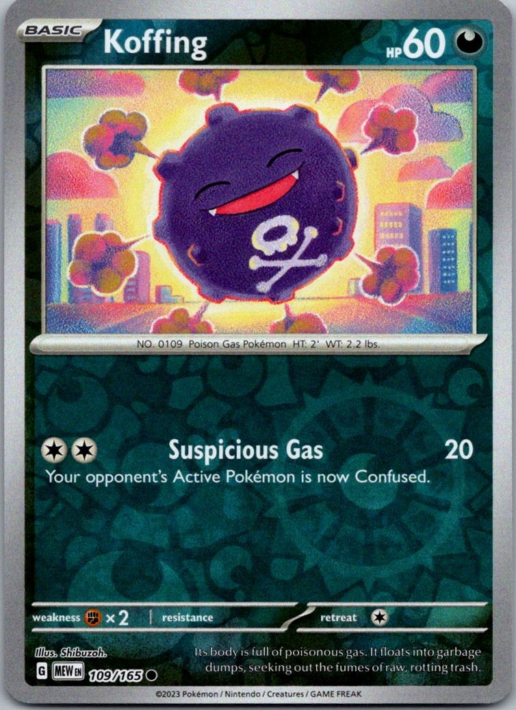 Koffing SV: Scarlet & Violet 151 109/165 NM English Pokemon Card