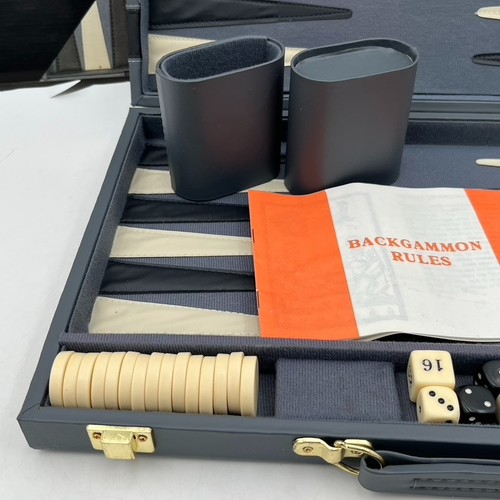 Juego de Backgammon de Lujo de 15 pulgadas Azul NUEVO con Caja Juego de Mesa Clásico De Colección Completo - Imagen 5 de 20