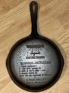 WAGNER'S 1891 Original 8インチ スキレット　慣らし中 Wagner 1891 Cast Iron Skillet | eBay