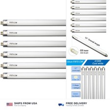  6 Pack F8T5/CW 4100K 12    Linear Fluorescent Light Bulb, 8W Cool White T5 T...