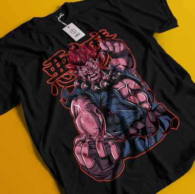 Akuma Gouki T-Shirt Karate Street Fighter Shirt Chun Li Tshirt Ken Anime Fight