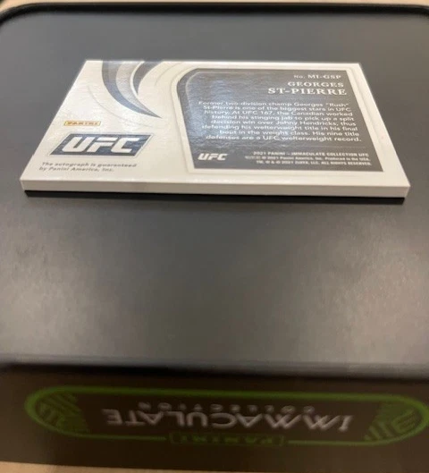 Georges St-Pierre 2021 UFC Immaculate Milestones On-Card Auto 33/99 - Image 3 of 4