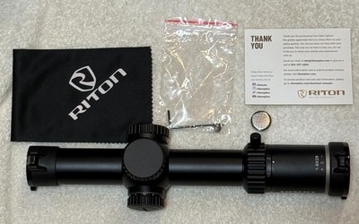 RITON X7 TACTIC 1-8X28 RIFLESCOPE FFP CM1R ILL MOA MODEL # 7P18LFI  ** N/R****