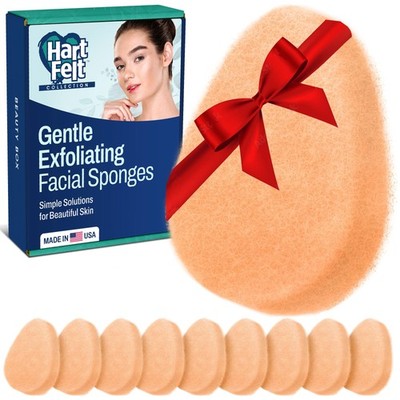 HartFelt [10 Pack] Gentle Exfoliating 1 Count (Pack of 10), - Peach 