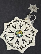 Hallmark Keepsake 2010 fiocco di neve decorazione natalizia porcellana Osborne nuovo 