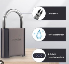 Combination Lock with Code, Smart Padlock 4 or 8-Digit Password IP66 (b4)