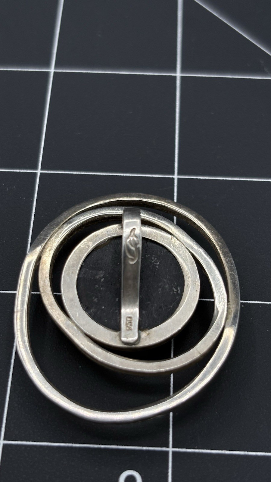 Large Chunky Statement 950 Silver Black Onyx Pend… - image 9